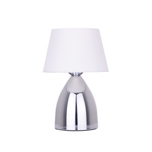 VIDAL biały+chrom lampa stołowa E27 (touch)