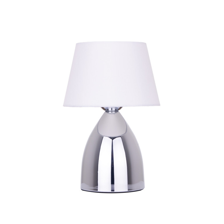 VIDAL biały+chrom lampa stołowa E27 (touch)