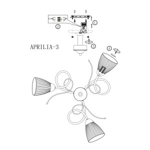 APRILIA-3 chrom klasyczna lampa sufitowa E27 hurt