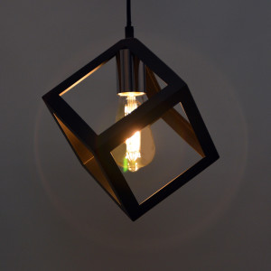 CAYO loft industrial czarna lampa wisząca E27
