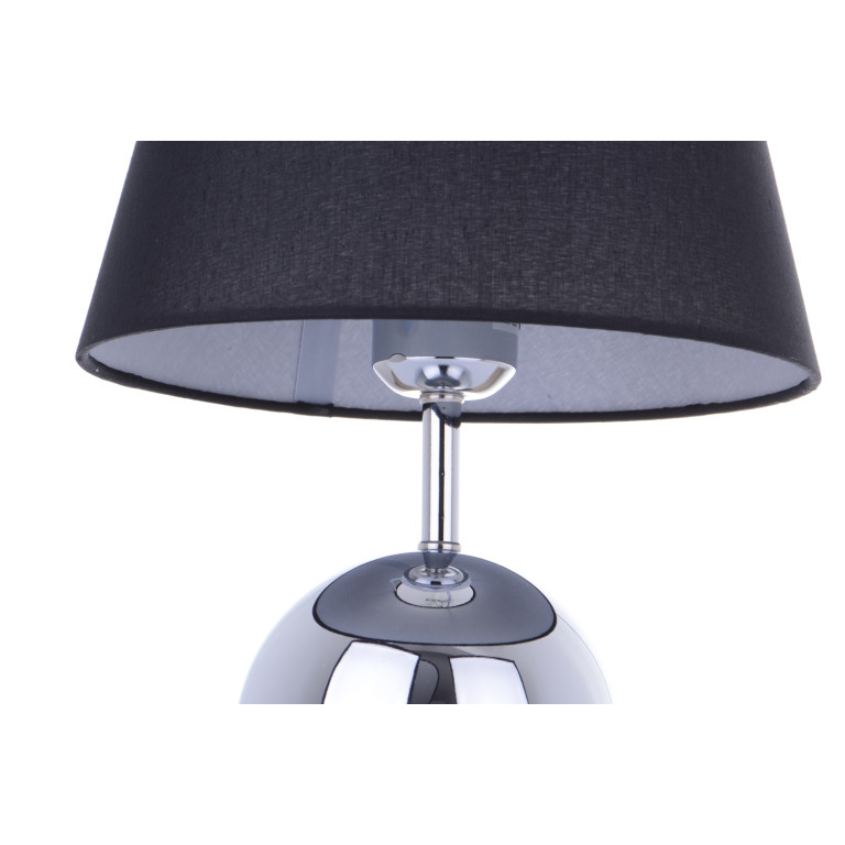 CLETO-BW czarny+chrom lampa stołowa