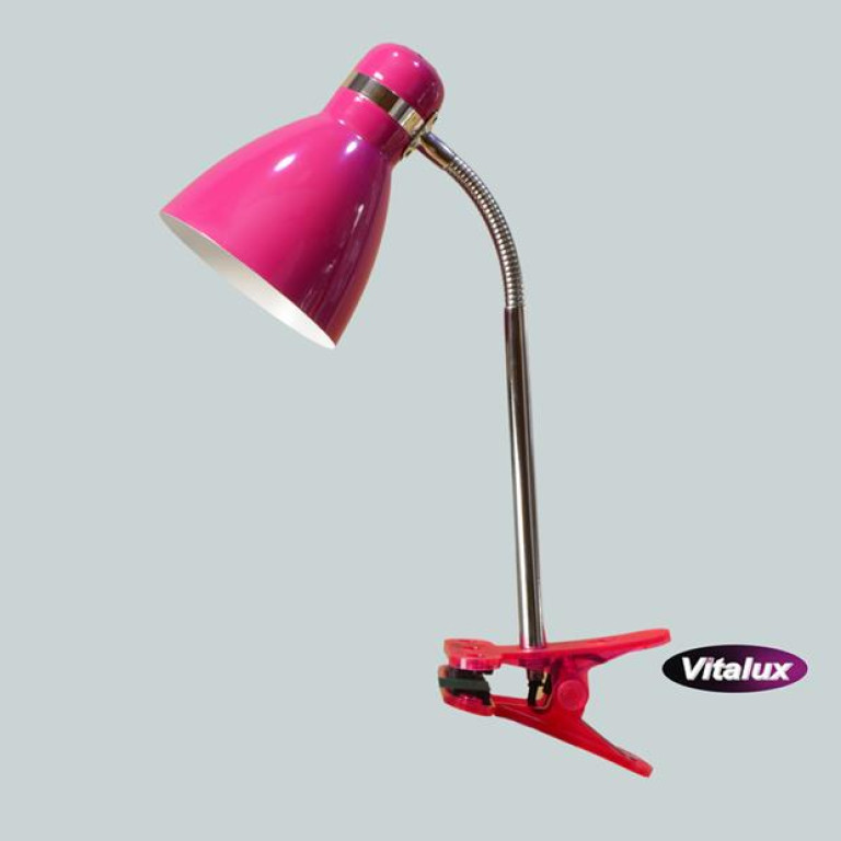 CSL-042 różowa lampka biurkowa klips