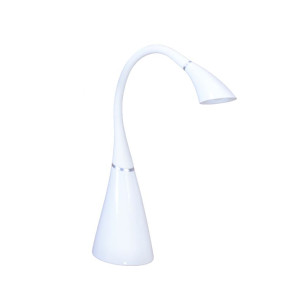 DEL-1411  LED 4,5W 6000K biały połysk lampka biurkowa exclusive