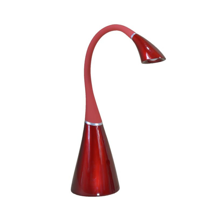 DEL-1411  LED 4,5W 6500K czerwony metalic lampka biurkowa exclusive