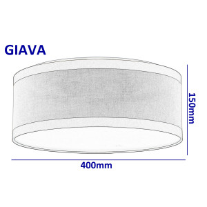 GIAVA-400 beż+brąz plafon abażur LED 19W 1900lm