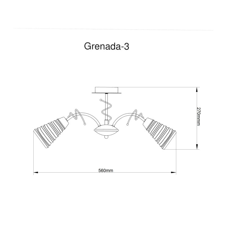 GRENADA-3 chrom lampa sufitowa żyrandol