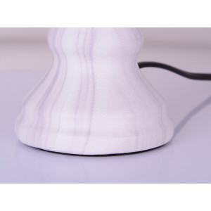 IDRA – biała, klosz biały, lampa stołowa E14