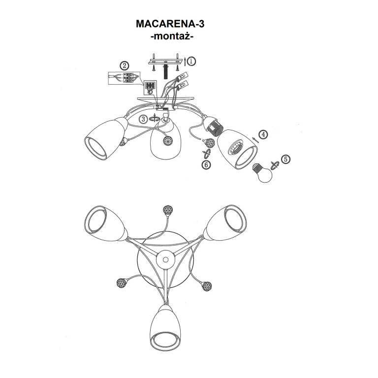 MACARENA-3 chrom lampa
