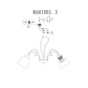 MARIBEL-3 chrom lampa sufit żyrandol