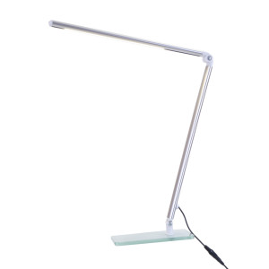 MT-502 LED 6W 6000K srebrny lampka biurkowa szkło