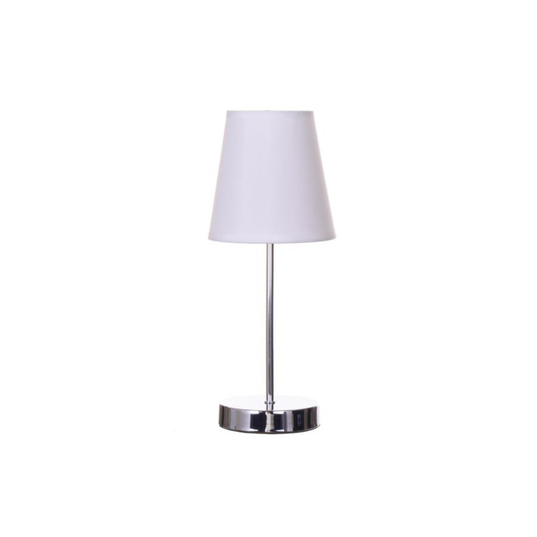 MT-507 chrom klosz biały lampka stołowa