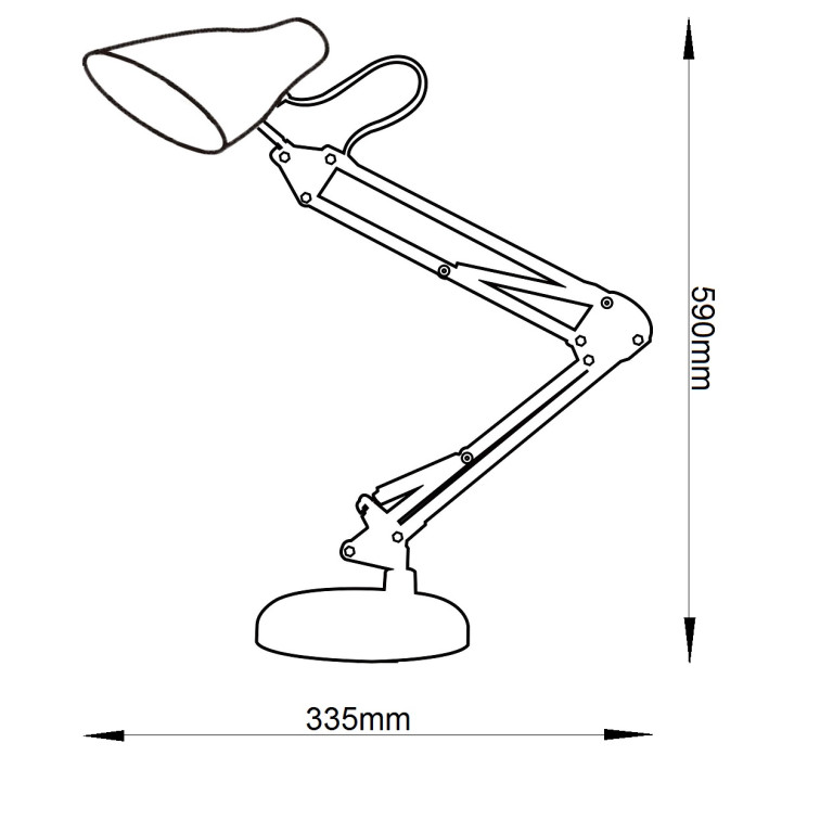 MT-509 srebrny lampka biurkowa podstawa/klips