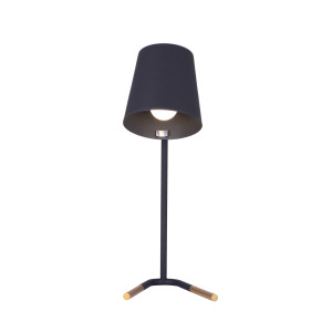 PEPPO Hit design!czarny mat gold lampa stołowa E27