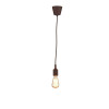 RAMONA loft style lampa wisząca silikon brąz E27