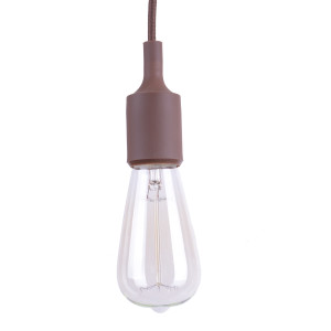 RAMONA loft style lampa wisząca silikon brąz E27