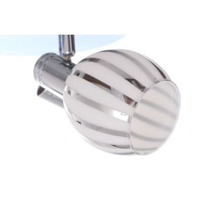 REX-4 chrom lampa ścienna spot klosz szklany