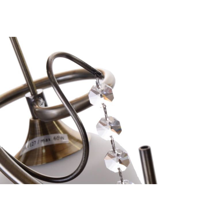 RODEZ-3 antique brass lampa żyrandol