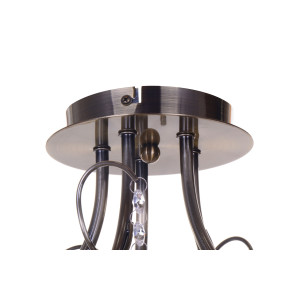 RODEZ-5 antique brass lampa żyrandol