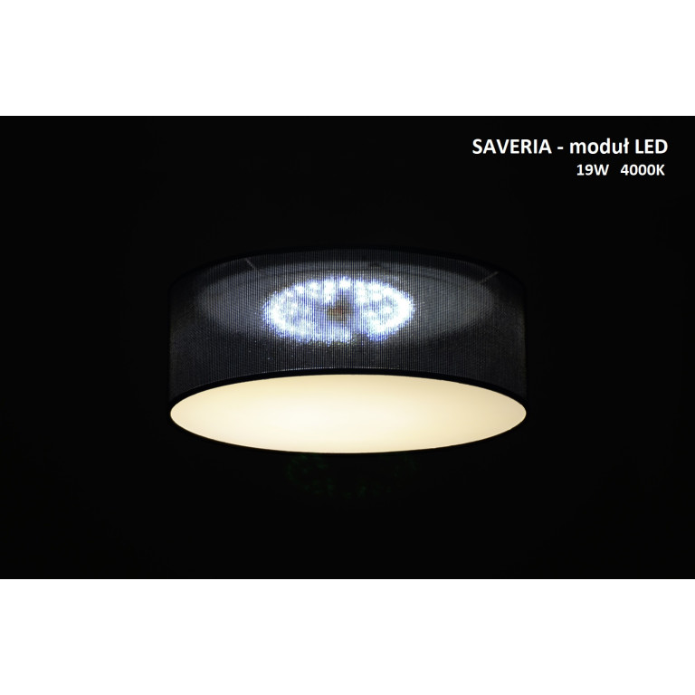 SAVERIA-400 black abażur ażurowy plafon LED
