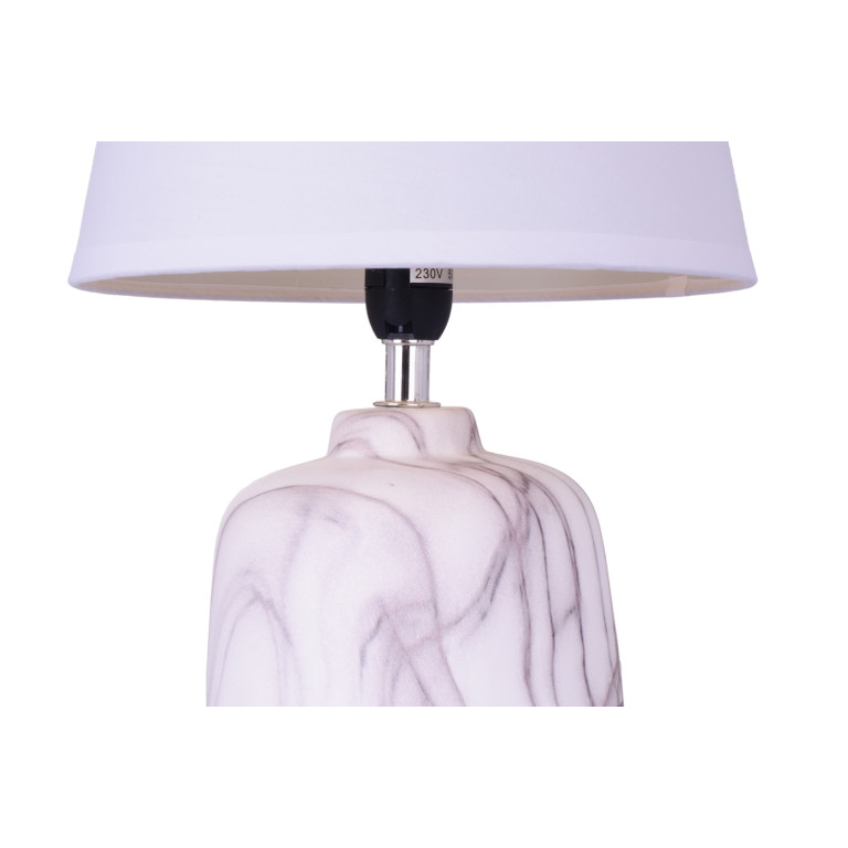 SINOPE szary,biały, lampa stołowa, ceramika E14