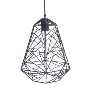 TRISH loft/industrial czarna lampa wisząca E27