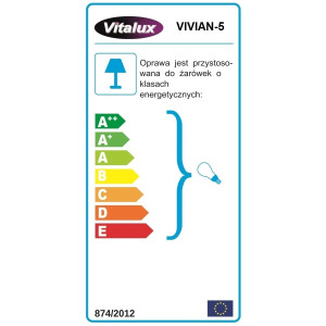 VIVIAN-5 chrom lampa żyrandol