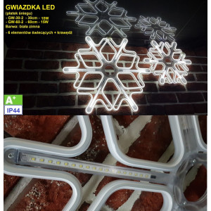 GW60-2 biały zimny „GWIAZDA”  LED 60cm acryl