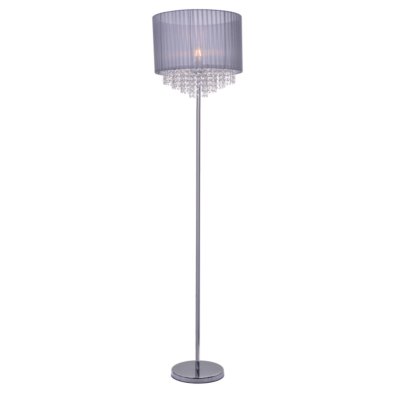 PASSIONI-F lampa podłogowa z kryształami szara