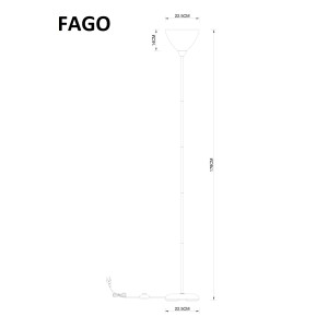 FAGO BK czarna lampa stojąca 1xE27