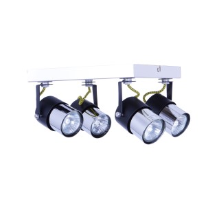 VERDI-4R czarny/chrom lampa sufitowa spot 4xGU10