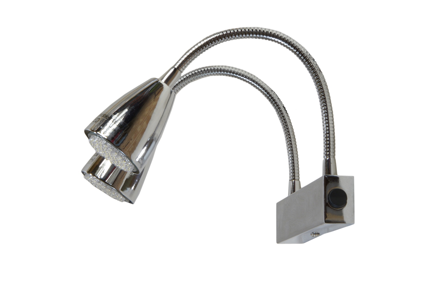 KIKI-2 chrom lampa ścienna kinkiet spot 6W włącznik na obudowie